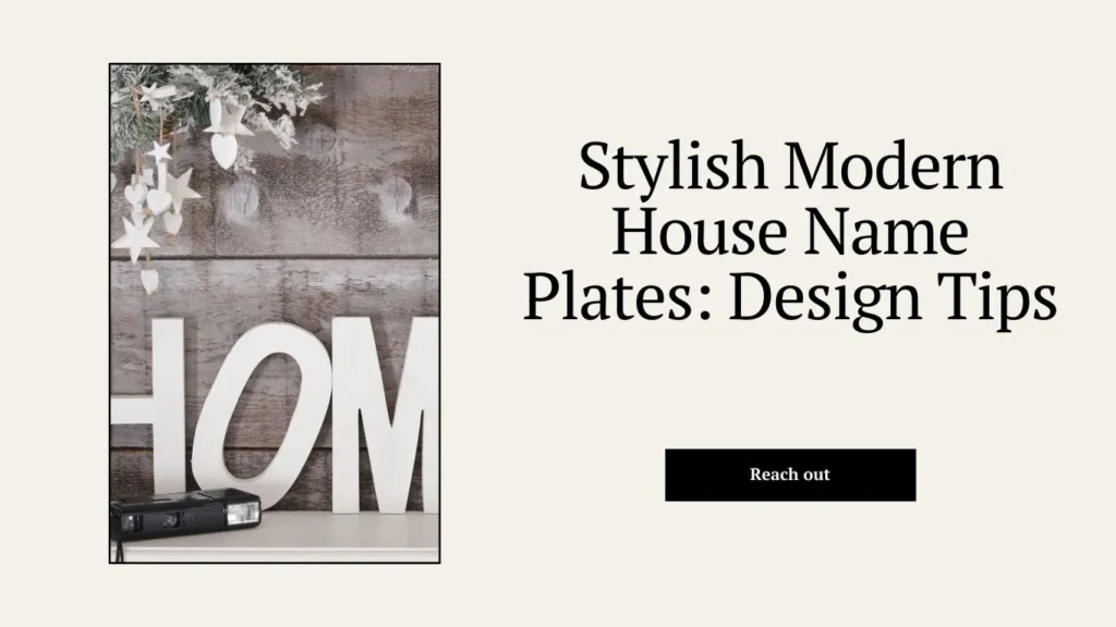 Modern House Name Plate Design