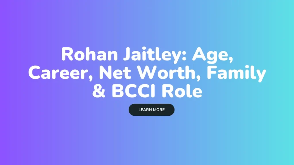 Explore Rohan Jaitley’s background, career achievements, net worth, family life, and his potential new role as BCCI Secretary. Discover the latest updates on this prominent figure in Indian cricket administration.